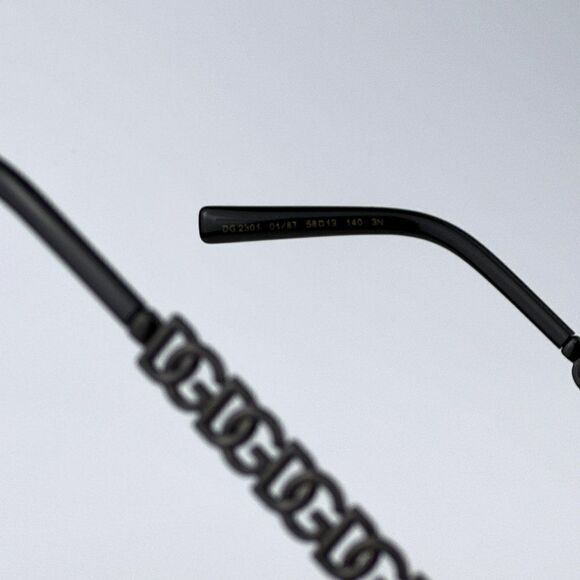 SALE! NEW D&G DG2301 01/87 Essentials Black Rimless Rectangle Women Sunglasses main image 6